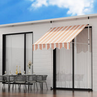 Thumbnail for Instahut Retractable Pivot Arm Awning Outdoor Blinds Window Door Canopy 200cm