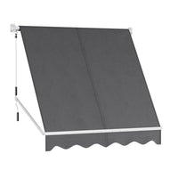 Thumbnail for Instahut Retractable Fixed Pivot Arm Window Awning Outdoor Blinds 2.1X2.1M Grey