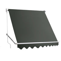 Thumbnail for Instahut Window Fixed Pivot Arm Awning Outdoor Blinds Retractable Patio 2.4X2.1M