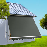 Thumbnail for Instahut Window Fixed Pivot Arm Awning Outdoor Blinds Retractable Canopy3.1X2.1M