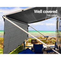 Thumbnail for 3.4M Caravan Privacy Screens 1.95m Roll Out Awning End Wall Side Sun Shade