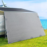 Thumbnail for 3.7M Caravan Privacy Screens 1.95m Roll Out Awning End Wall Side Sun Shade