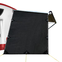 Thumbnail for Black Caravan Privacy Screen 1.95 x 2.2M End Wall or Side Sun Shade Roll Out