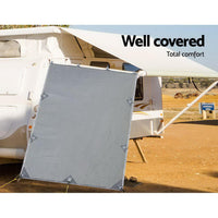 Thumbnail for Pop Top Caravan Privacy Screen 2.1 x 1.8M Sun Shade End Wall Roll Out Awning