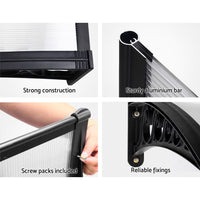 Thumbnail for Instahut Window Door Awning Door Canopy 1mx2.4m DIY Patio Outdoor SunShield