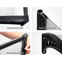 Thumbnail for Instahut Window Door Awning Door Canopy Patio UV Sun Shield Transparent 1mx4m DIY