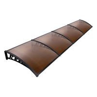 Thumbnail for Instahut Window Door Awning Door Canopy Patio UV Sun Shield BROWN 1mx4m DIY