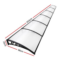 Thumbnail for Instahut Window Door Awning Door Canopy Patio UV Sun Shield WHITE 1mx6m DIY