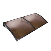 Thumbnail for Instahut Window Door Awning Door Canopy Patio UV Sun Shield BROWN 1mx2m DIY