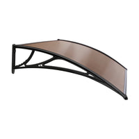 Thumbnail for Instahut Window Door Awning Door Canopy Patio UV Sun Shield BROWN 1mx2m DIY