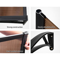 Thumbnail for Instahut Window Door Awning Door Canopy Patio UV Sun Shield 1mx4m DIY BR