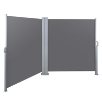 Thumbnail for Instahut 1.8X6M Retractable Side Awning Garden Patio Shade Screen Panel Grey