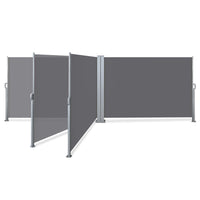 Thumbnail for Instahut 1.8X6M Retractable Side Awning Garden Patio Shade Screen Panel Grey