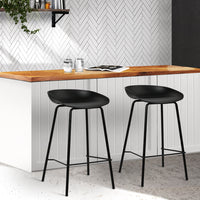 Thumbnail for Artiss Set of 2 Metal Bar Stools - Black