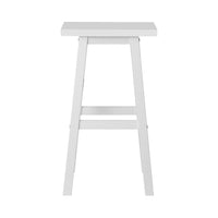 Thumbnail for Artiss Set of 2 Beech Wood Bar Stools - White