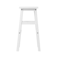 Thumbnail for Artiss Set of 2 Beech Wood Bar Stools - White