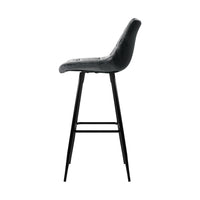 Thumbnail for Artiss Set of 2 Velvet Bar Stools - Grey