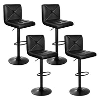 Thumbnail for Artiss Set of 4 Bar Stools PU Leather Criss Cross Style - Black