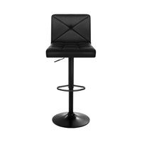 Thumbnail for Artiss Set of 4 Bar Stools PU Leather Criss Cross Style - Black