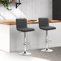 Thumbnail for Artiss Set of 2 Bar Stools Kitchen Stool Dining Chairs Grey