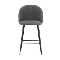 Thumbnail for Artiss Set of 2 Bar Stools Kitchen Dining Chair Stool Chairs Sherpa Boucle Charcoal