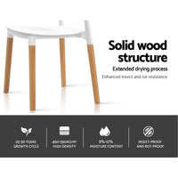 Thumbnail for Artiss Set of 4 Wooden Stackable Dining Chairs - White