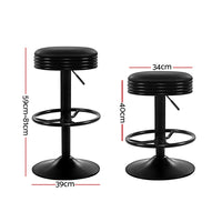 Thumbnail for Artiss Bar Stools Kitchen Stool Black Barstool