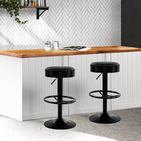 Thumbnail for Artiss Bar Stools Kitchen Stool Black Barstool