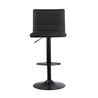 Thumbnail for Artiss Set of 2 Faux Linen Bar Stools - Black