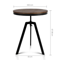 Thumbnail for Artiss Elm Wood Round Dining Table - Dark Brown