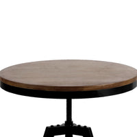 Thumbnail for Artiss Elm Wood Round Dining Table - Dark Brown