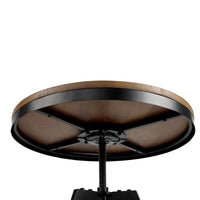 Thumbnail for Artiss Elm Wood Round Dining Table - Dark Brown