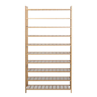 Thumbnail for Artiss 10-Tier Bamboo Shoe Rack Wooden Shelf Stand Storage Organizer