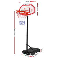 Thumbnail for Pro Portable Basketball Stand System Hoop Height Adjustable Net Ring