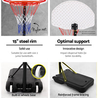 Thumbnail for Pro Portable Basketball Stand System Hoop Height Adjustable Net Ring