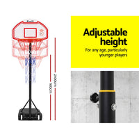 Thumbnail for Pro Portable Basketball Stand System Hoop Height Adjustable Net Ring