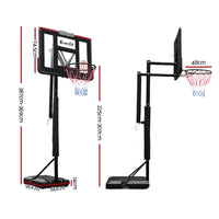 Thumbnail for Everfit 3.05M Basketball Hoop Stand System Ring Portable Net Height Adjustable Black