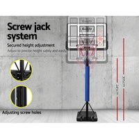 Thumbnail for Everfit 3.05M Basketball Hoop Stand System Ring Portable Net Height Adjustable Blue