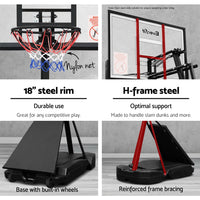 Thumbnail for Everfit Pro Portable Basketball Stand System Ring Hoop Net Height Adjustable 3.05M