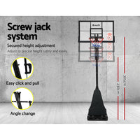 Thumbnail for Everfit Pro Portable Basketball Stand System Ring Hoop Net Height Adjustable 3.05M