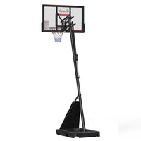 Thumbnail for Everfit Portable Basketball Hoop Stand System Height Adjustable Net Ring Red