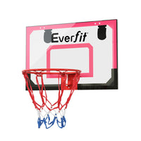 Thumbnail for Everfit Mini Basketball Hoop Door Wall Mounted Kids Sports Backboard Indoor Red