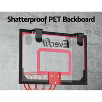 Thumbnail for Everfit Mini Basketball Hoop Door Wall Mounted Kids Sports Backboard Indoor Red