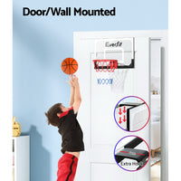 Thumbnail for Everfit Mini Basketball Hoop Door Wall Mounted Kids Sport Backboard Indoor Black