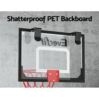 Thumbnail for Everfit Mini Basketball Hoop Door Wall Mounted Kids Sport Backboard Indoor Black