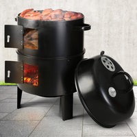 Thumbnail for Grillz 3-in-1 Charcoal BBQ Smoker - Black