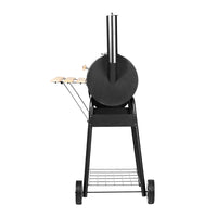 Thumbnail for Grillz 2-in-1 Offset BBQ Smoker - Black