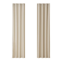 Thumbnail for Artiss 2X Blockout Curtains Blackout Window Curtain Eyelet 140x230cm Beige