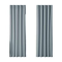 Thumbnail for Artiss 2X Blockout Curtains Blackout Window Curtain Eyelet 180x213cm Grey