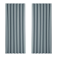 Thumbnail for Artiss 2X Blockout Curtains Blackout Window Curtain Eyelet 240x230cm Grey